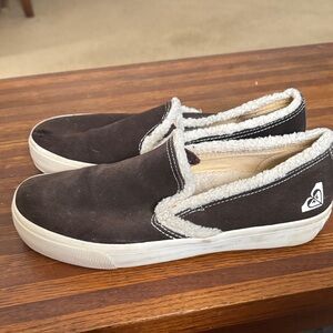 Roxy Brown suede Slip-On Sneakers
